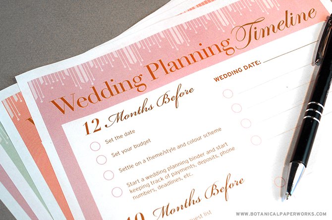 12 months planning wedding tips